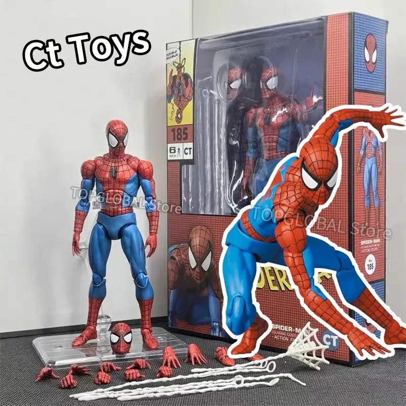 Nowe zabawki CT Spiderman rysunek Mafex 185 Miles Morales 2099 klasyczny kostium Spider-Man figurka Anime Mafex185 zabawki figurkowe