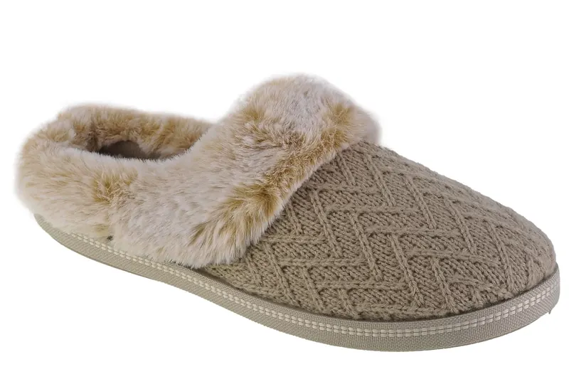 Skechers Cozy Campfire - Home Essential 167225-NAT, Damskie, Beżowe, kapcie, tkanina, rozmiar: 36