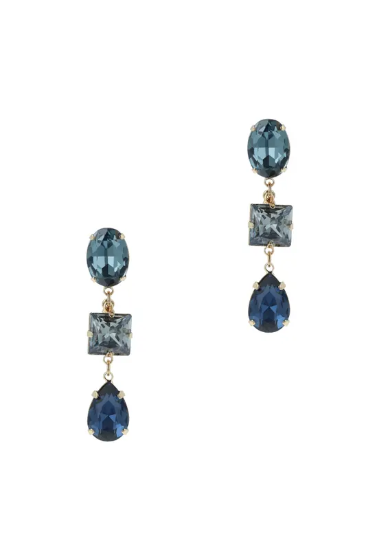 OTAZU Blue Crystal Earrings Maat: OS | Oorbellen Outlet | Dames | Blauw
