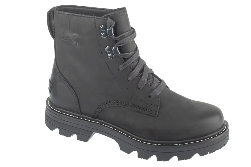 Sorel Revel Rd Boot Lace Wp 2144871010, Damskie, Czarne, trapery, skóra licowa, rozmiar: 37