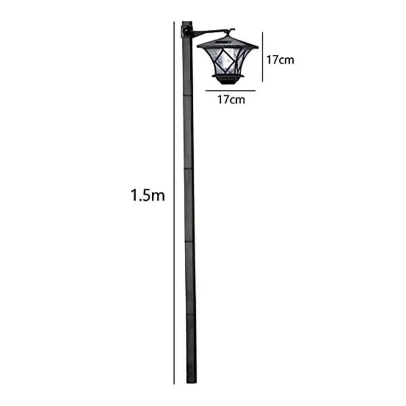Lampa słupkowa zewnętrzna 1,5 m, lampa solarna 2 w 1, lampa solarna do wbudowania w ziemię, dekoracyjna lampa podłogowa do przednich i tylnych drzwi.