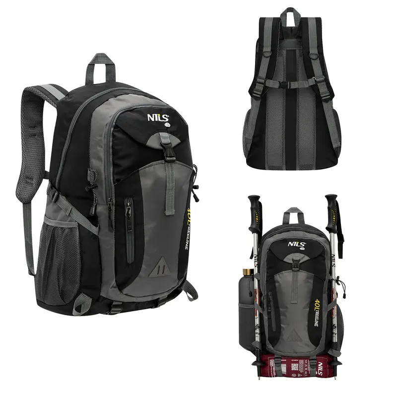NILS CAMP plecak turystyczny trekkingowy 40L NC1733 czarny (one size)