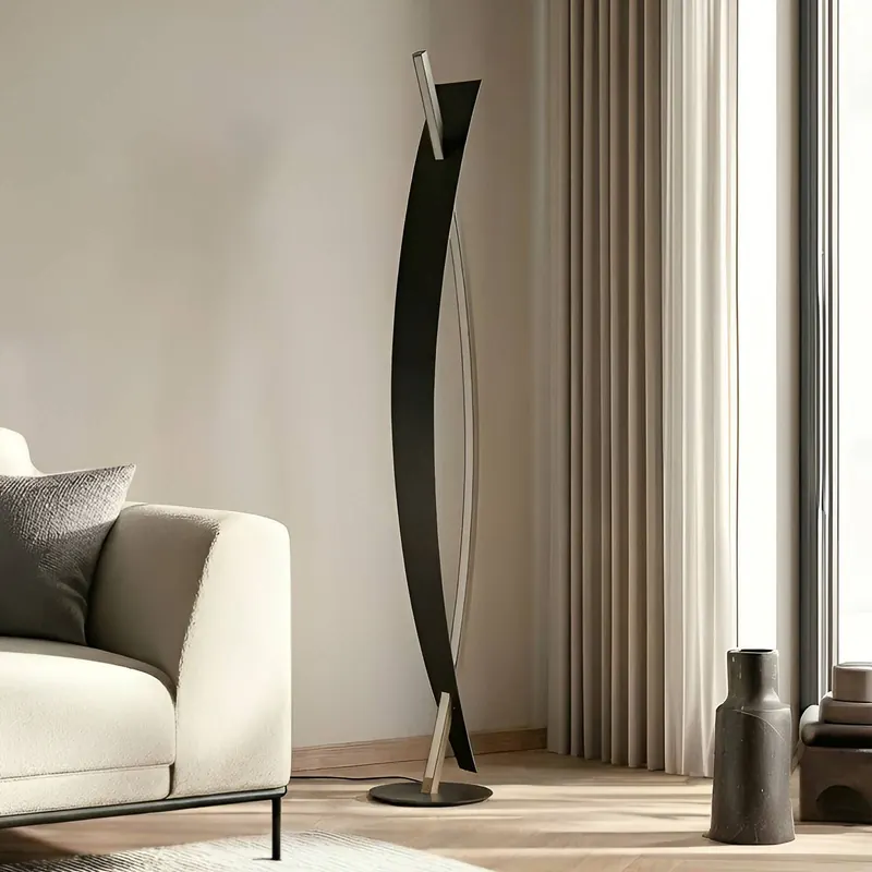 Lampa stojąca LED Lucande Marija, czarny, metal, wysokość 140 cm