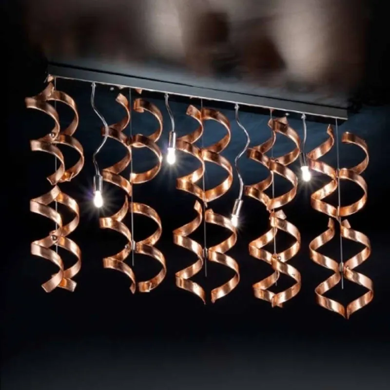 Spiralna lampa sufitowa Copper