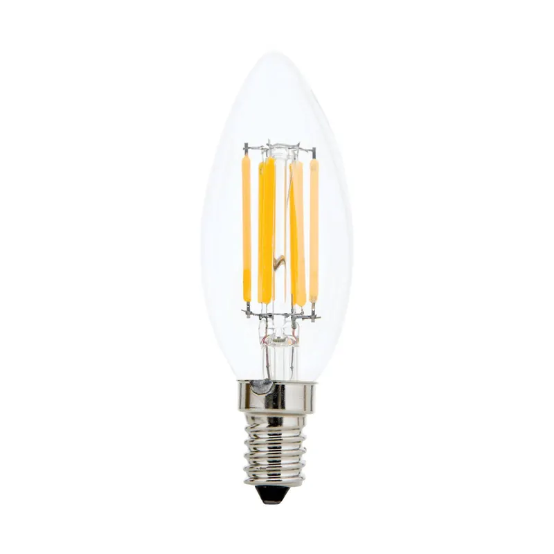 Żarówka świeca LED E14 5W filament 827 ściemniana