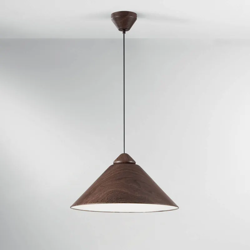 Żyrandol Big Bang w kolorze kasztanowym/białym, Ø 49 cm, metal