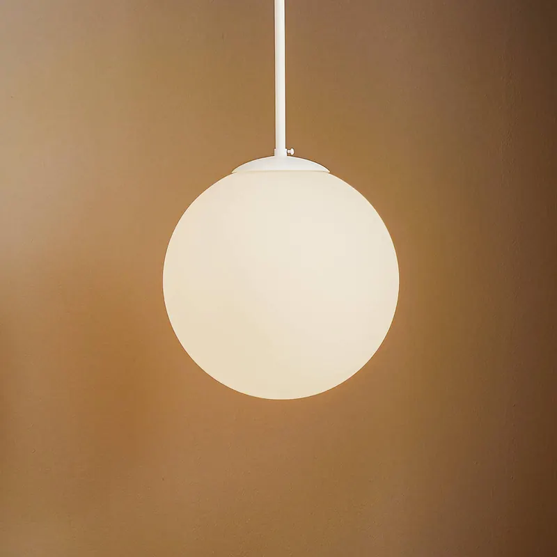Lampa wisząca Dione, 1-punktowa, biała, 30 cm