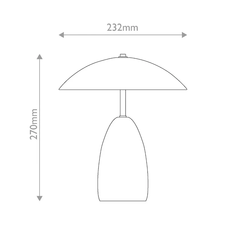 Lampa stołowa LED na akumulator Poppy, jasnoniebieska, wysokość 27 cm,