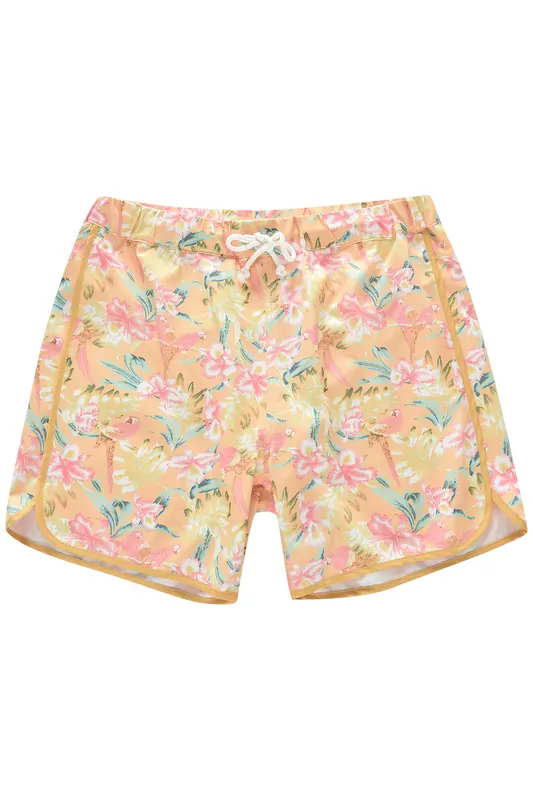 Louise Misha Swim Shorts Aderien Soft Honey Parrots Maat: XXL | Badmode Outlet | kids | Geel