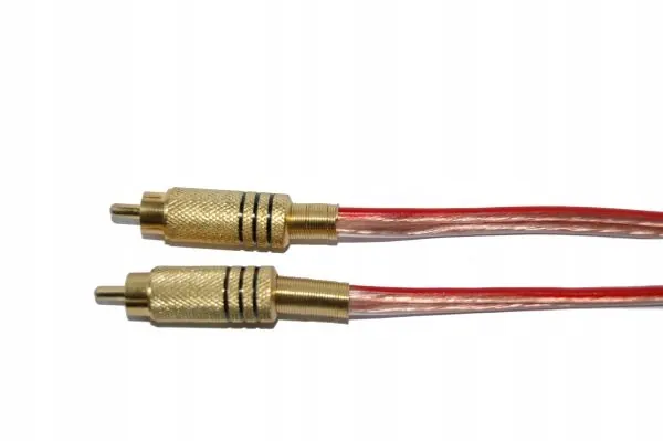 Kabel głośnikowy 2x2,5mm, wtyk RCA/wtyk Rca 1m