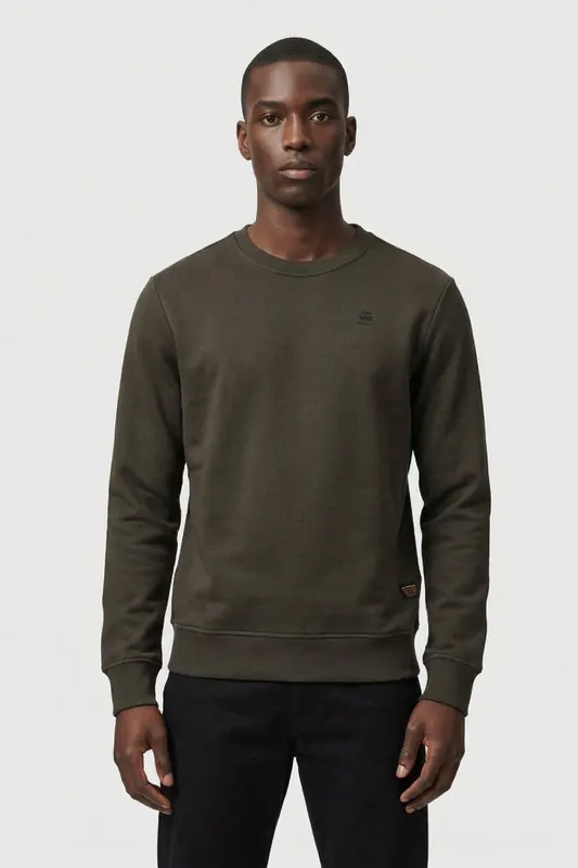 G-Star Crew Slim Sweat L/s Grey Maat: XL | Sweaters Outlet | Heren | Groen