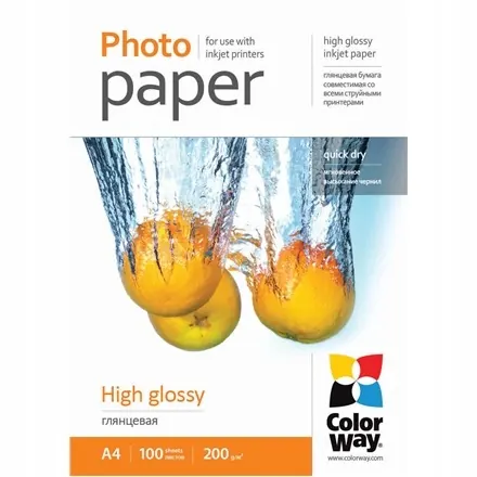 ColorWay 200 g/m² A4 Papier fotograficzny o wysokim połysku