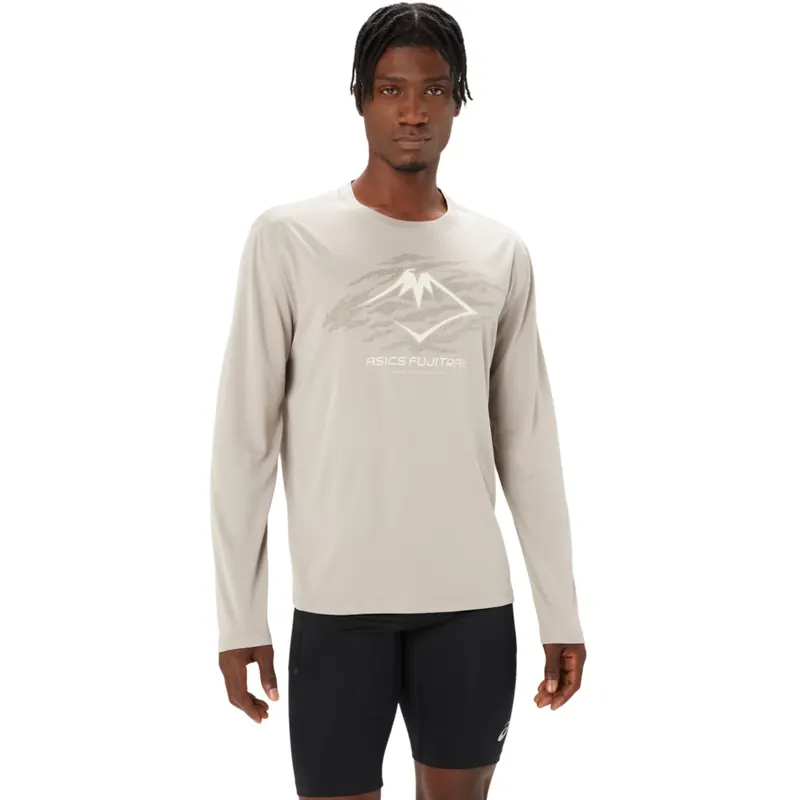 ASICS Fujitrail Logo LS Top 2011C987-250, Męskie, Szare, longsleevy, poliester, rozmiar: S