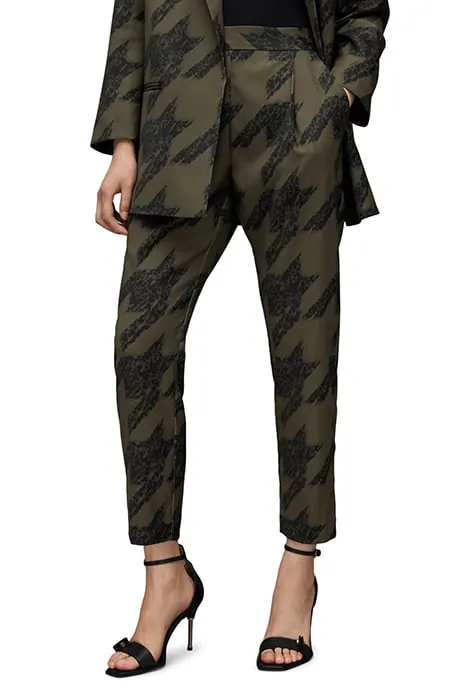 AllSaints Aleida Toni Trouser Khaki Green Maat: W31 | Pantalons Outlet | Dames | Groen