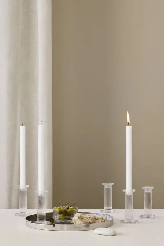 Stelton zestaw świeczników dekoracyjny ze szkła 13 cm