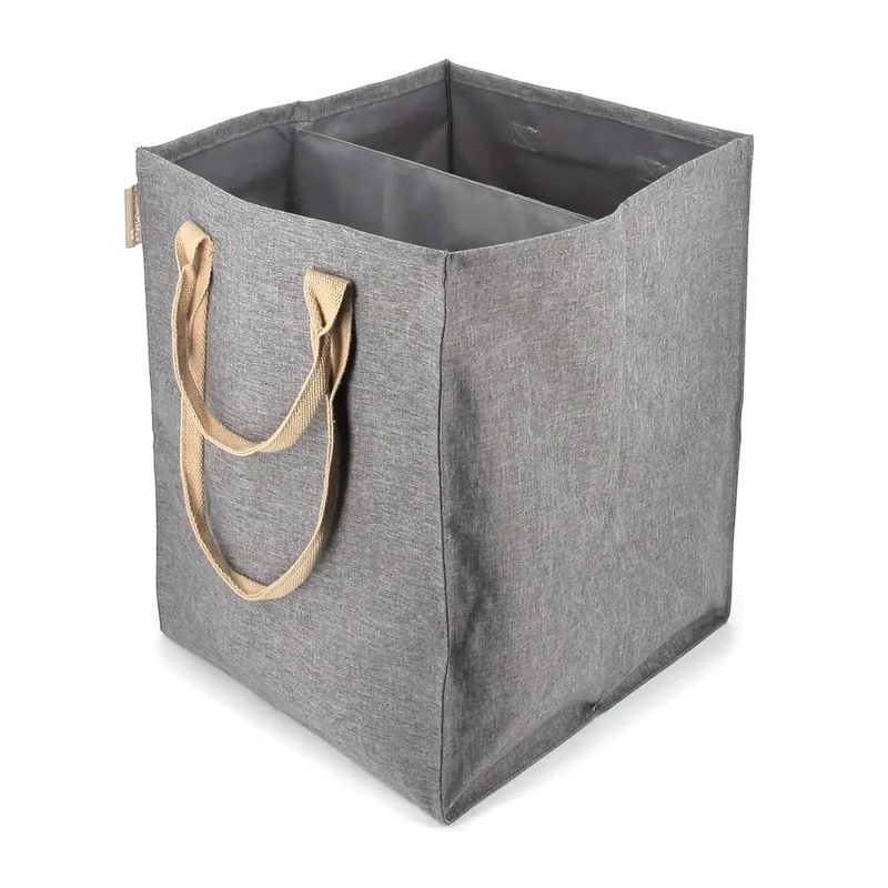 Szary tekstylny kosz na pranie 71 l Laundry Hub Tweed duplo – Rolser
