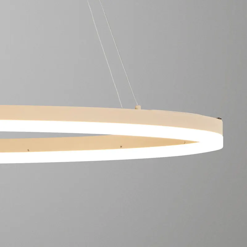 Żyrandol LED Silvio, długość 100 cm, kolor piaskowy, metal, CCT