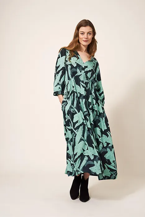 White Stuff Lucy Eco Vero Mini Dress Green Maat: 10 PETITE | Midi Jurken Outlet | Dames | Beige