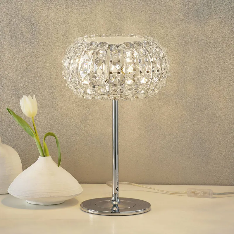 Lampa stołowa DIAMOND z kryształkami, 24 cm