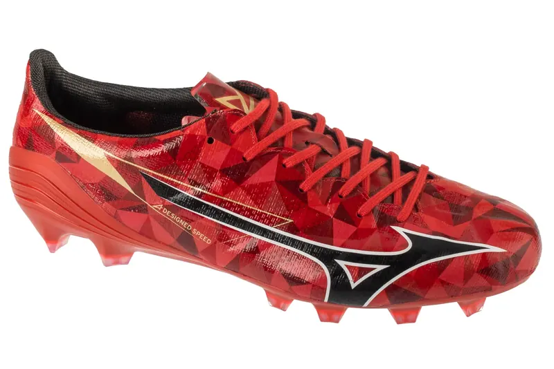 Mizuno Alpha II Elite FG P1GA256260, Męskie, Czerwone, buty piłkarskie - korki, skóra syntetyczna, rozmiar: 43