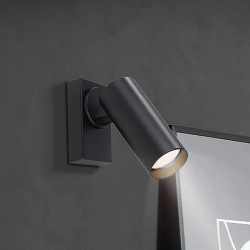 Reflektor ścienny RIK, czarny, 1-punktowy, 20 cm, metalowy, GU10-LED