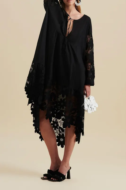 Anne Fontaine Karia Black Maat: M | Midi Jurken Outlet | Dames | Zwart