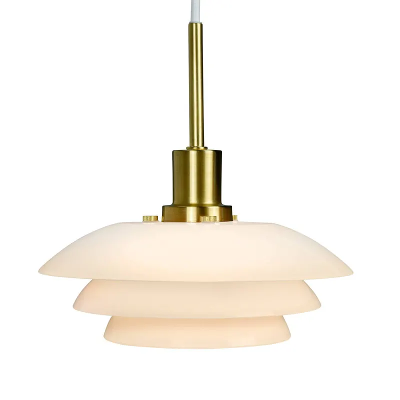 Dyberg Larsen DL20 lampa wisząca szklana, mosiądz