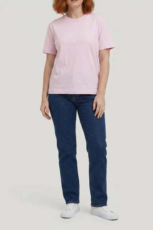Calvin Klein Ss Cktail Concept T-shirt Pearly Pink Maat: XL | Tops Outlet | Dames | Roze