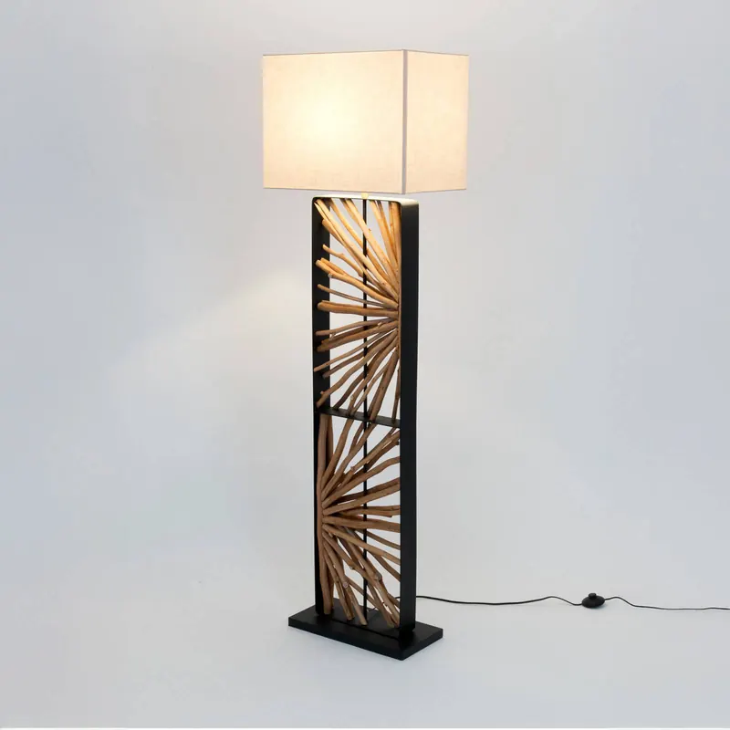 Lampa podłogowa MONTE ISOLA, kolor naturalny/beżowy, wysokość 160 cm,