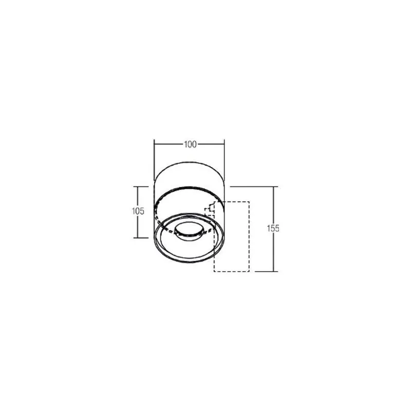 Reflektor sufitowy LED Circle Maxi firmy BRUMBERG, Ø 10 cm, biały