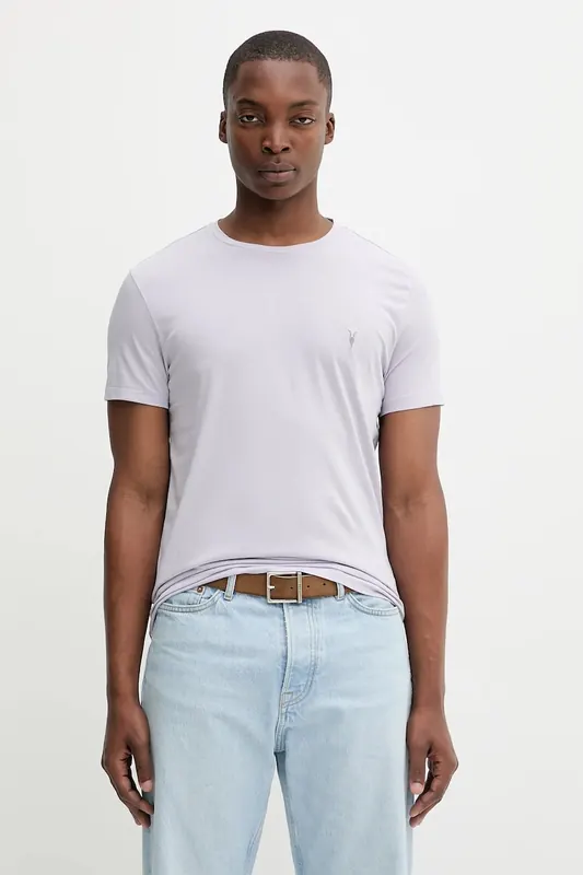 AllSaints T-shirt basic męski bawełniany