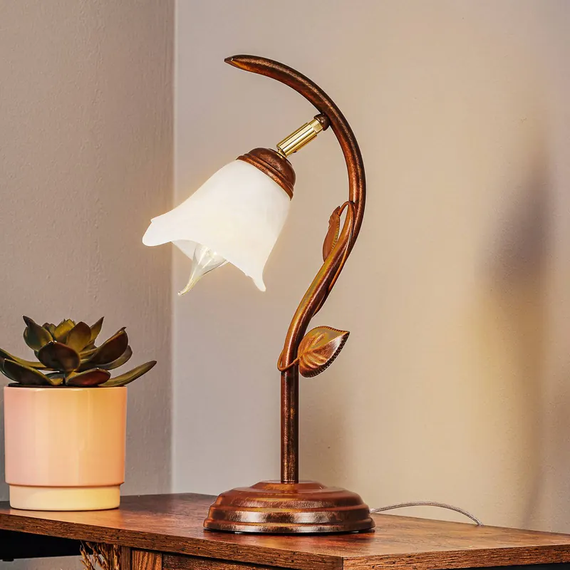 Lampa stołowa Siena, wzór florencki, wysokość 40 cm