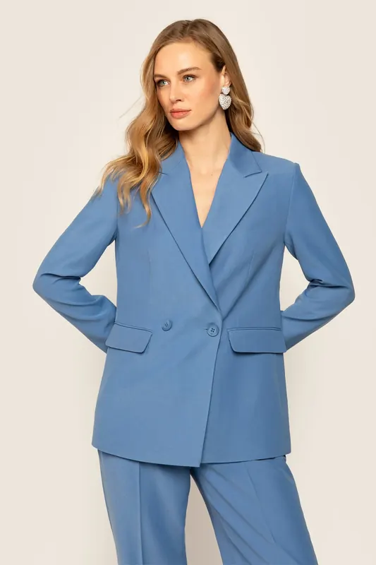 Freebird Lavina Blazer Ashleigh Blue Maat: XL | Blazers Outlet | Dames | Blauw