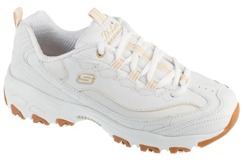 Skechers D'Lites - Good Neutral 149807-WHT, Damskie, Białe, buty sneakers, nubuk, rozmiar: 39