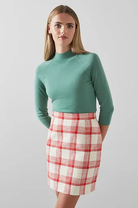 LK Bennett Sk Lotta Check Mini Red Check Maat: 44 | Mini Rokken Outlet | Dames | Rood