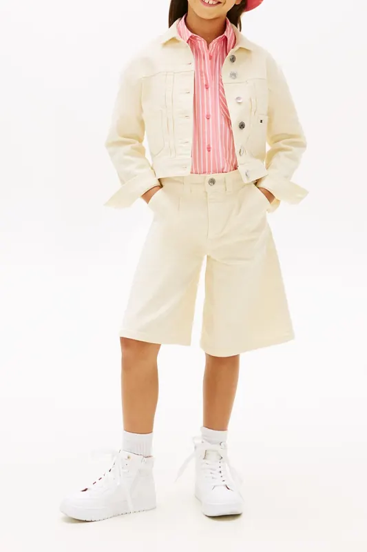 Tommy Hilfiger Girls Mabel Shorts Ecru Maat: 8 | Broeken Outlet | Unisex | Ecru