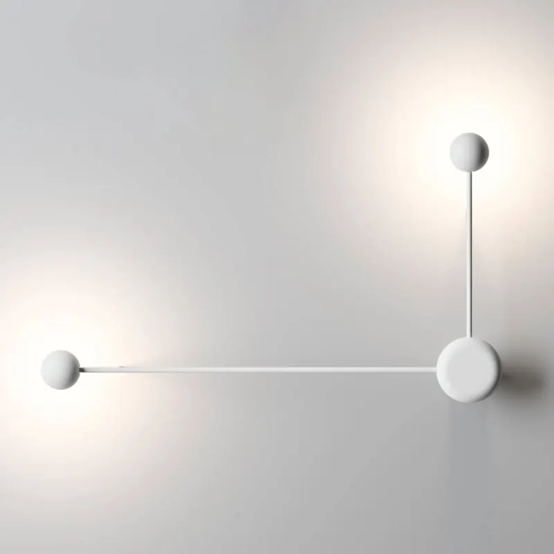 Vibia Pin – 2-punktowa kinkiet LED, biała
