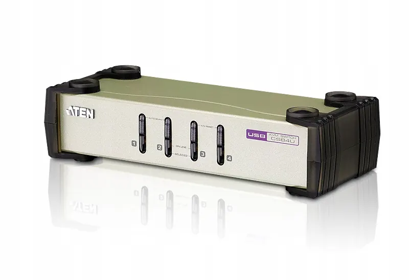 Aten Kvm CS84U 4-portowy przełącznik Vga Usb, metalowa obudowa