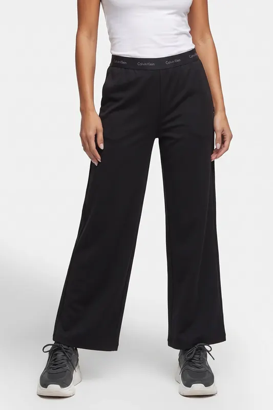 Calvin Klein Ponte Logo Waistband Trouser Black Maat: M | Joggingbroeken Outlet | Dames | Zwart