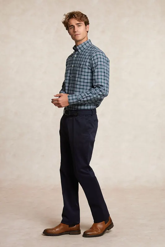River Woods Basic Chino Stretch Blue Maat: 48 | Chino's Outlet | Heren | Blauw