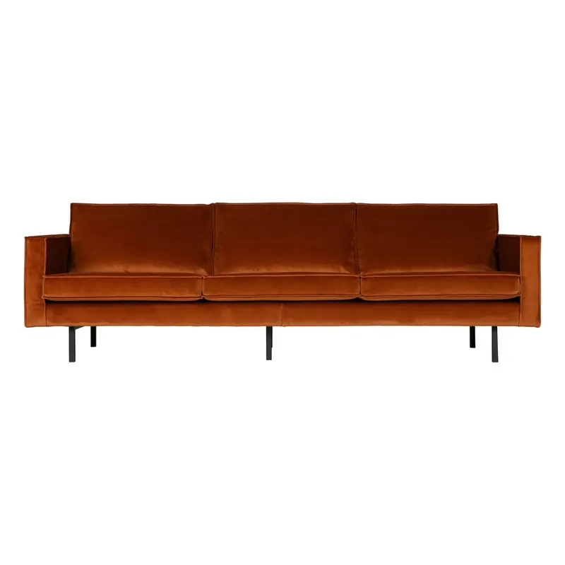 Pomarańczowa aksamitna sofa 277 cm Rodeo – WOOOD