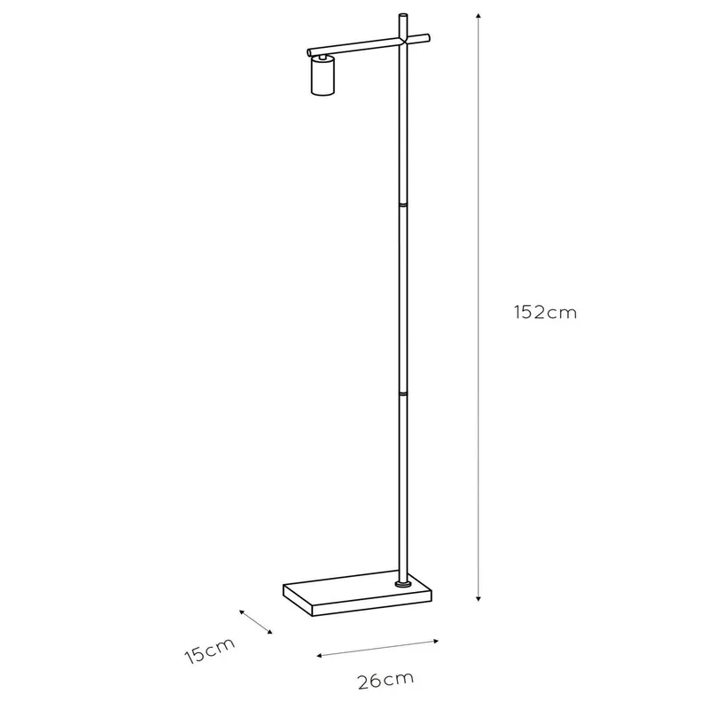Lampa stojąca Leanne, czarna