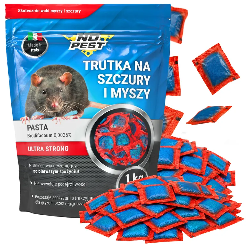 Trutka Na Szczury Myszy Gryzonie Trucizna Pasta Mocny Środek No Pest 1KG