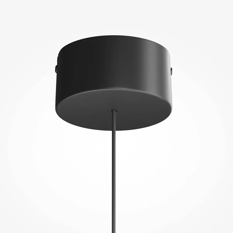 Żyrandol LED FLOAT, przezroczysta/czarna, Ø 20 cm, szkło/metal