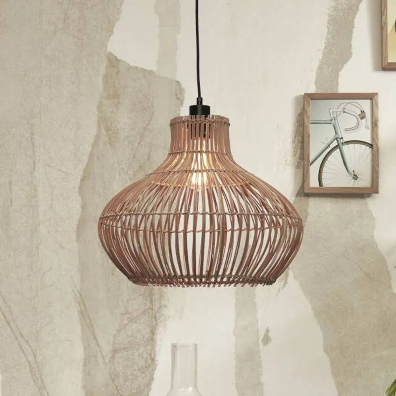 GOOD & MOJO żyrandol Kalahari, Ø 42 cm, naturalna, rattan, E27