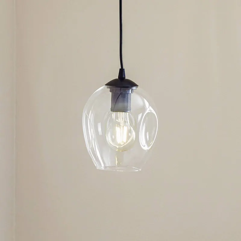 Lampa wisząca Starla 1-punktowa, klosz szklany przezroczysty