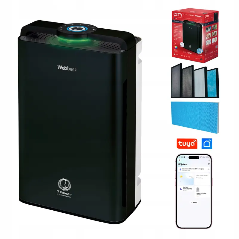 Čistička vzduchu Webber AP9700 Wifi HEPA13 Uv Ionizátor Zvlhčovač