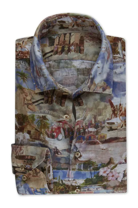 Stenströms Fitted Body/72, Rc Cuff, Sport Multi Pattern Maat: M | Casual Overhemden Outlet | Heren