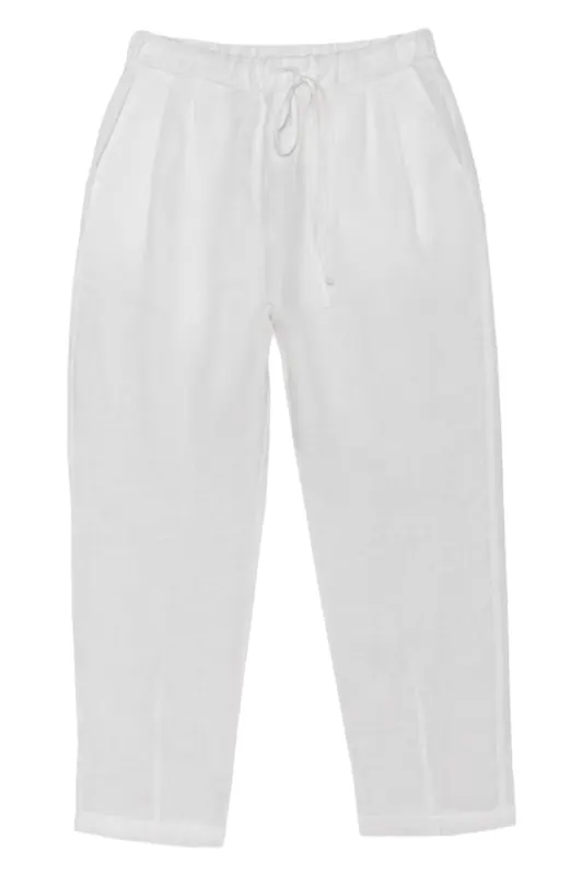 Mikuta The White Linen Pants White Maat: M | Broeken Outlet | Dames | Wit