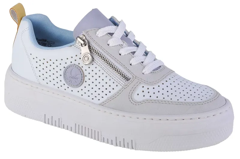 Rieker Sneakers M1905-80, Damskie, Białe, buty sneakers, skóra syntetyczna, rozmiar: 40